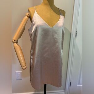 NWT MASSIMO DUTTI Cream Silky Dress (M)